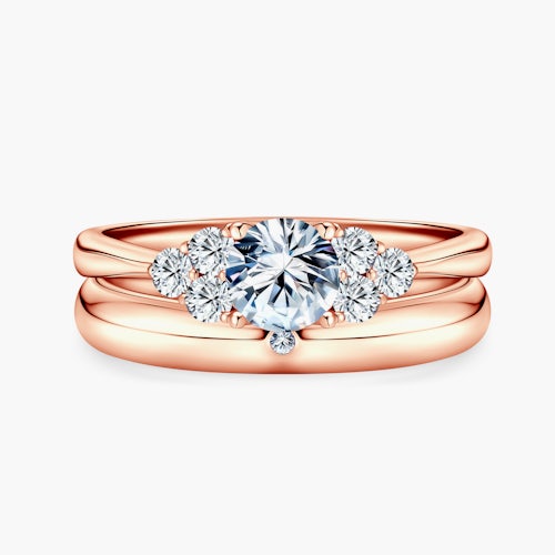 Pierścionek zaręczynowy Fairytale: różowe złoto, czarny diament